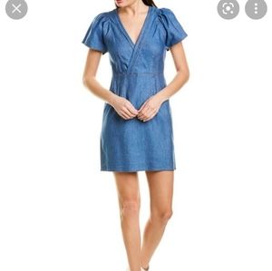 10 Crosby Derek Lam Blue V-Neck Dress